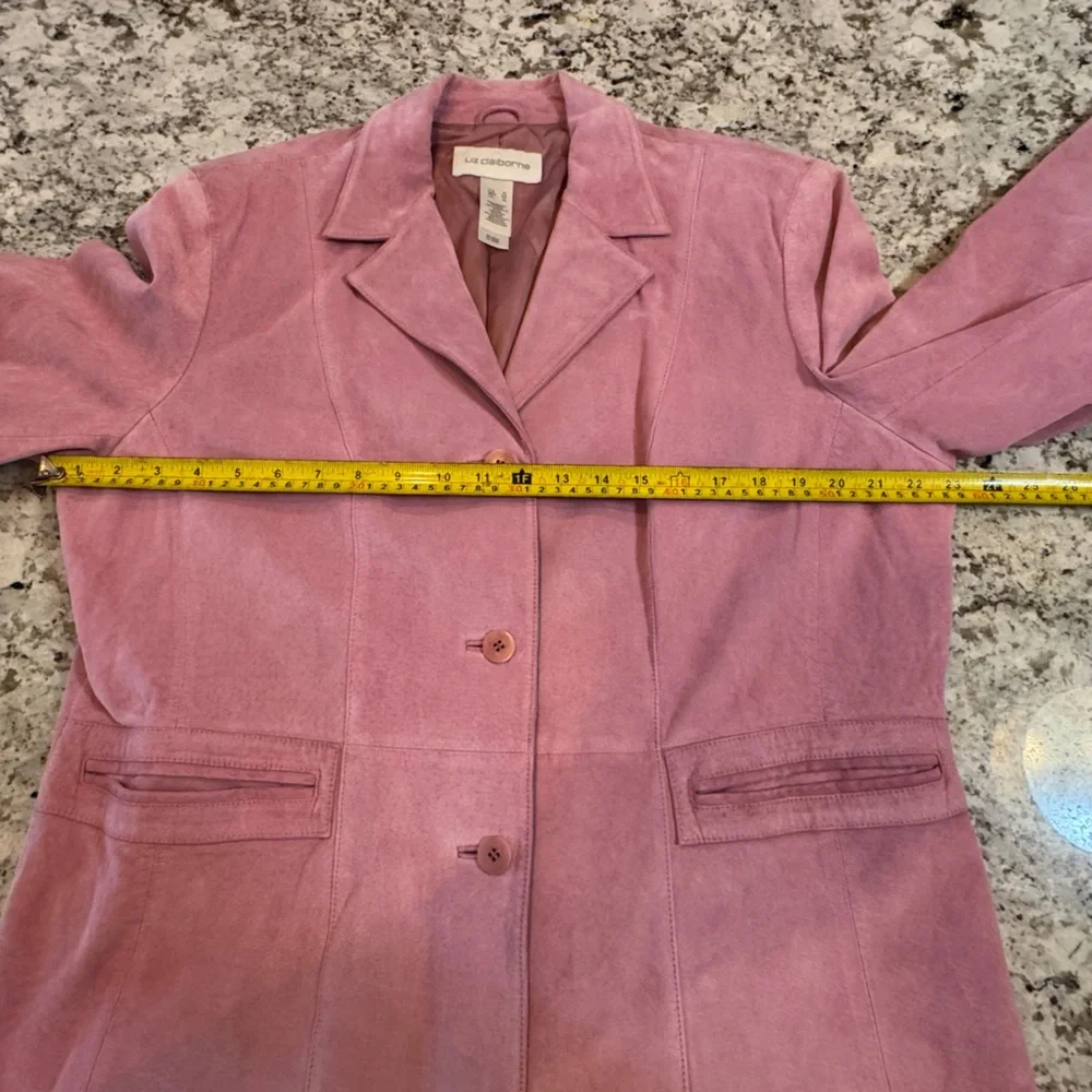Liz Claiborne Women's Soft Lavender Suede Blazer - Picture 3 of 5